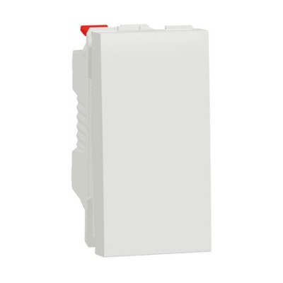 Schneider - Unica - Bouton-poussoir NO - 10A - connex rapide - 1 mod - Blanc - méca seul - Réf : NU310618F