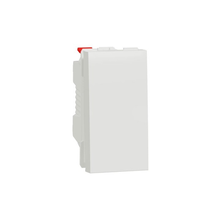 Schneider - Unica - Bouton-poussoir NO - 10A - connex rapide - 1 mod - Blanc - méca seul - Réf : NU310618F