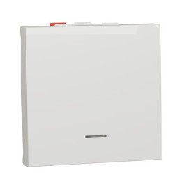 Schneider - Unica - Va-et-vient lum témoin - 10A - connex rapide - 2 mod - Blanc - méca seul - Réf : NU320318S