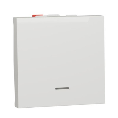 Schneider - Unica - Va-et-vient lum témoin - 10A - connex rapide - 2 mod - Blanc - méca seul - Réf : NU320318S