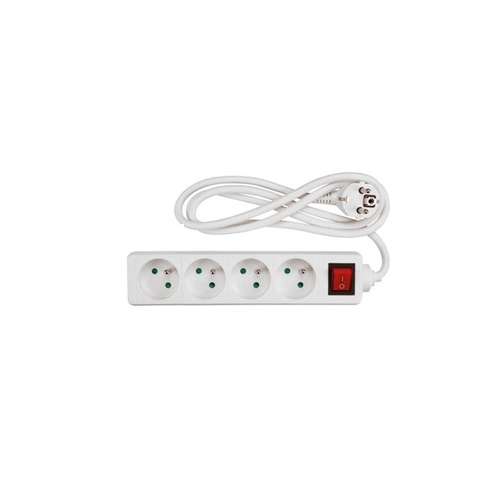 Krisane - Rallonge 1,5 m avec multiprise 4 ports - Réf : KRI10104