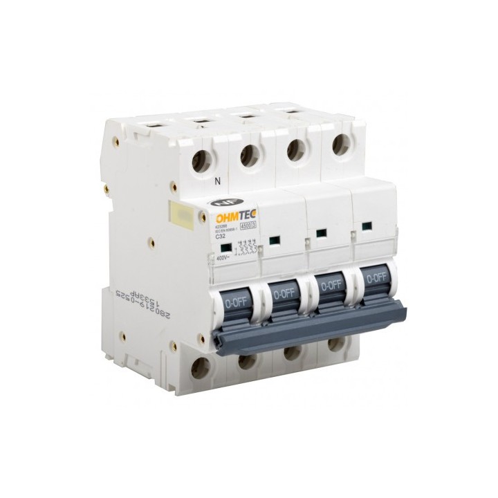 Ohmtec - Disjoncteur tétrapolaire - 3P+N - 20A - 4.5kA - Réf : 423267
