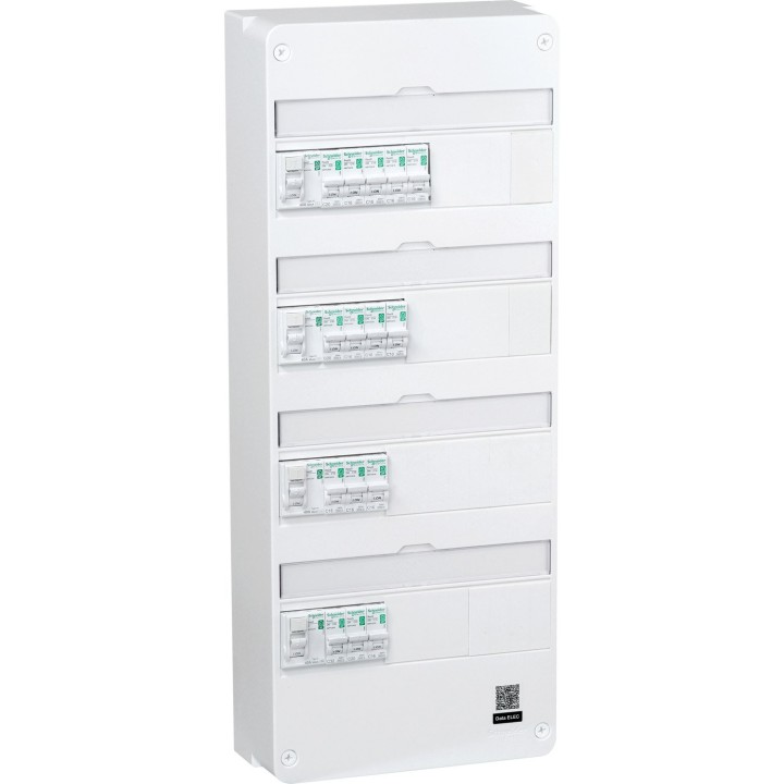 Schneider - Tableau Pré-câblé - Resi9 - 13 Modules 4 Rangées - XP - Réf:SCH13401