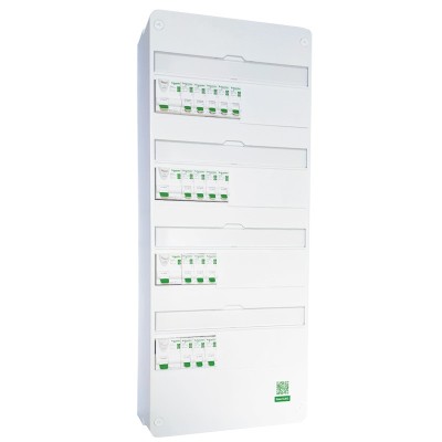 Schneider - Tableau Pré-câblé - Rési9 - 13 Modules 4 Rangées - XE AUTO - Réf: SCH13402