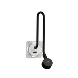 Schneider Odace - Liseuse avec prise USB-A - 2,1A - blanc - Réf : S520002