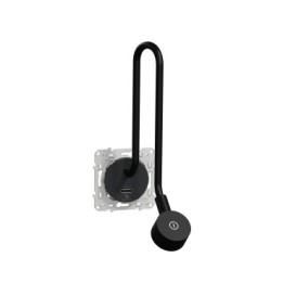 Schneider Odace - liseuse - avec prise USB-A - 2,1A - anthracite - Réf : S540002