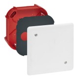 Legrand - Boîte complète Batibox maçonnerie pour dérivation rectangulaire 120x120x40mm - Rèf : 089272