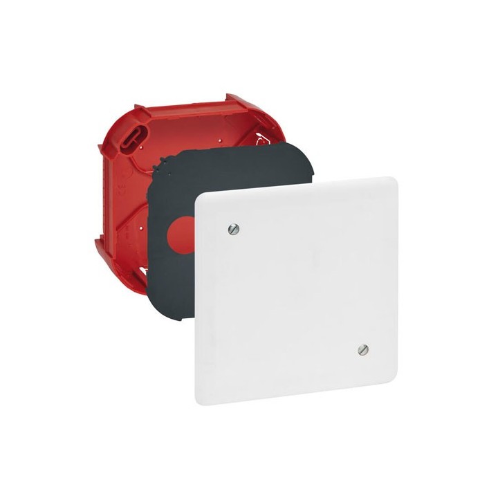 Legrand - Boîte complète Batibox maçonnerie pour dérivation rectangulaire 120x120x40mm - Rèf : 089272