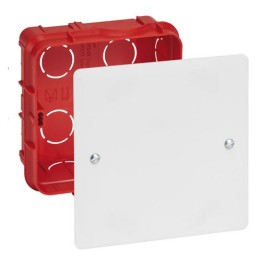 Legrand - Boîte complète Batibox maçonnerie pour dérivation rectangulaire 85x85x40mm - Rèf : 089271