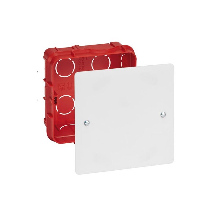 Legrand - Boîte complète Batibox maçonnerie pour dérivation rectangulaire 85x85x40mm - Rèf : 089271