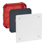 Legrand - Boîte complète Batibox maçonnerie pour dérivation rectangulaire 175x175x40mm - Rèf : 089274