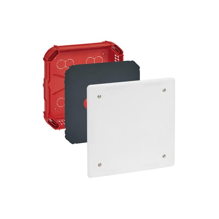 Legrand - Boîte complète Batibox maçonnerie pour dérivation rectangulaire 175x175x40mm - Rèf : 089274