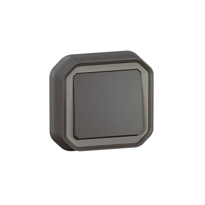 Legrand - Interrupteur ou va-et-vient étanche Plexo 10AX 250V IP55 IK08 complet encastré - anthracite - Réf : 069881L