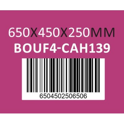 Caisse carton 650 x 450 x 250mm - Réf : BOUF4-CAH139