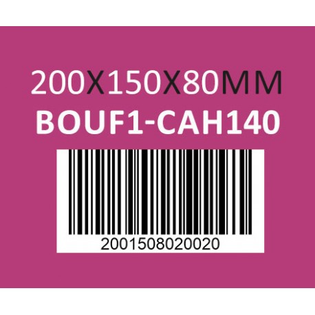 Caisse carton à fond automatique 200 x 150 x 80mm - Réf : BOUF1-CAH140