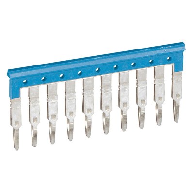 Legrand - Peigne pour 10 blocs de jonction à vis ou ressort Viking3 pas 5mm - bleu - Réf : 037500