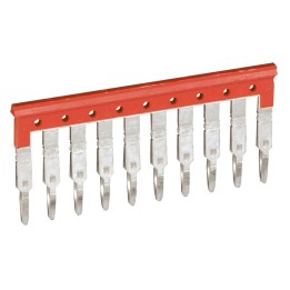 Legrand - Peigne pour 10 blocs de jonction à vis ou ressort Viking3 pas 5mm - rouge - Réf : 037501