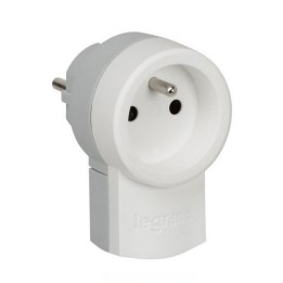 Legrand - Fiche double fonction 2P+T 16A 250V pour branchement de 2 appareils sur une même prise - Réf : 050461