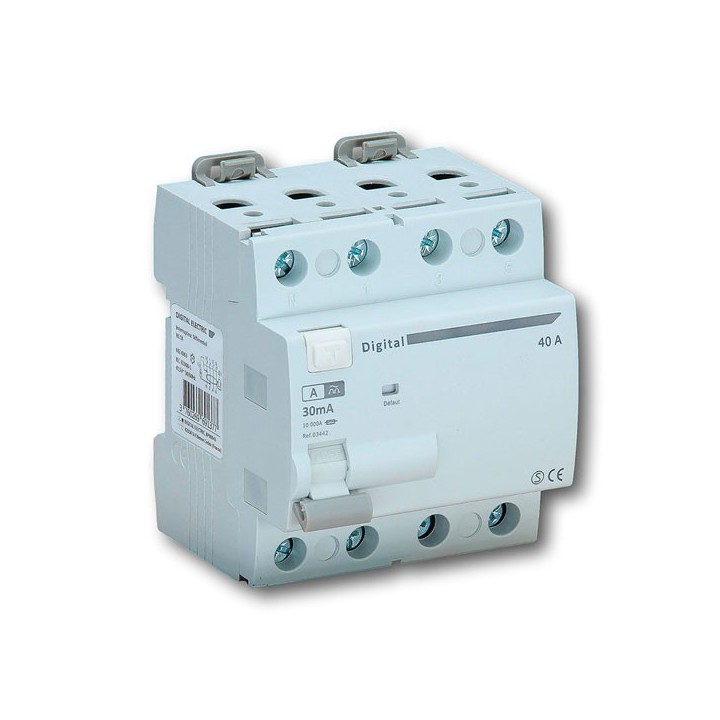 Digital Electric - Interrupteur Différentiel 4x40A/30mA Type A - Réf : 03442