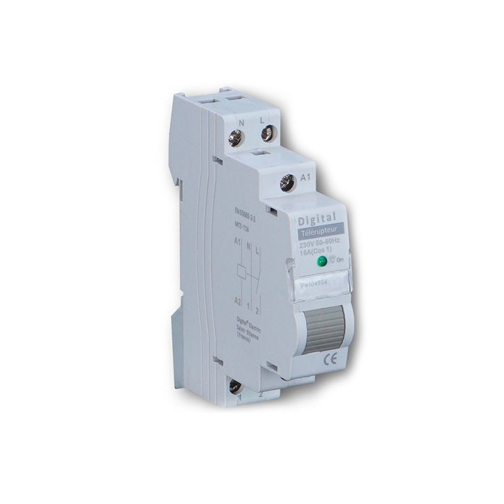 Digital Electric - Télérupteur Silencieux 1x16A 220Vac - Réf : 04554