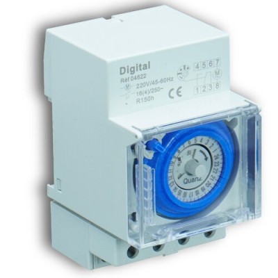 Digital Electric - Inter Horaire 16A 24h 3mod. - Réf : 04622
