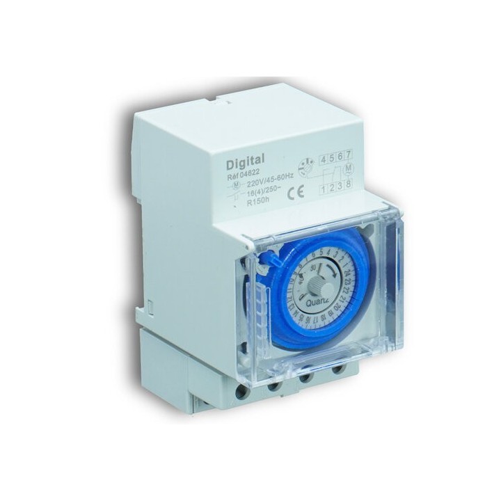 Digital Electric - Inter Horaire 16A 24h 3mod. - Réf : 04622