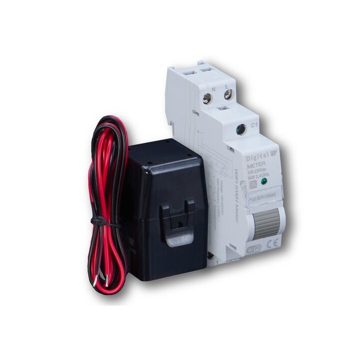 Digital Electric - Compteur Wifi Mono + Tore Ouvrant 60A - Réf : 04924