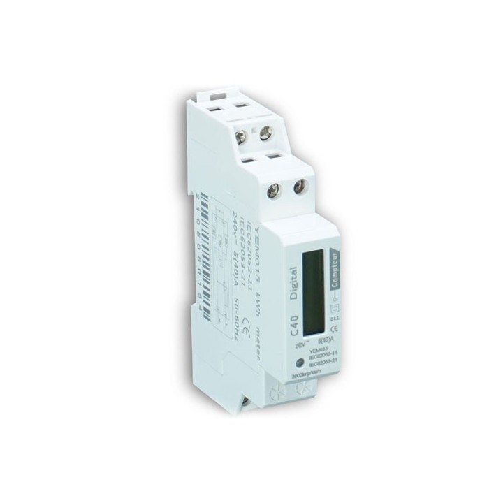 Digital Electric - Compteur 220Vac Digital 40A - Réf : 14114