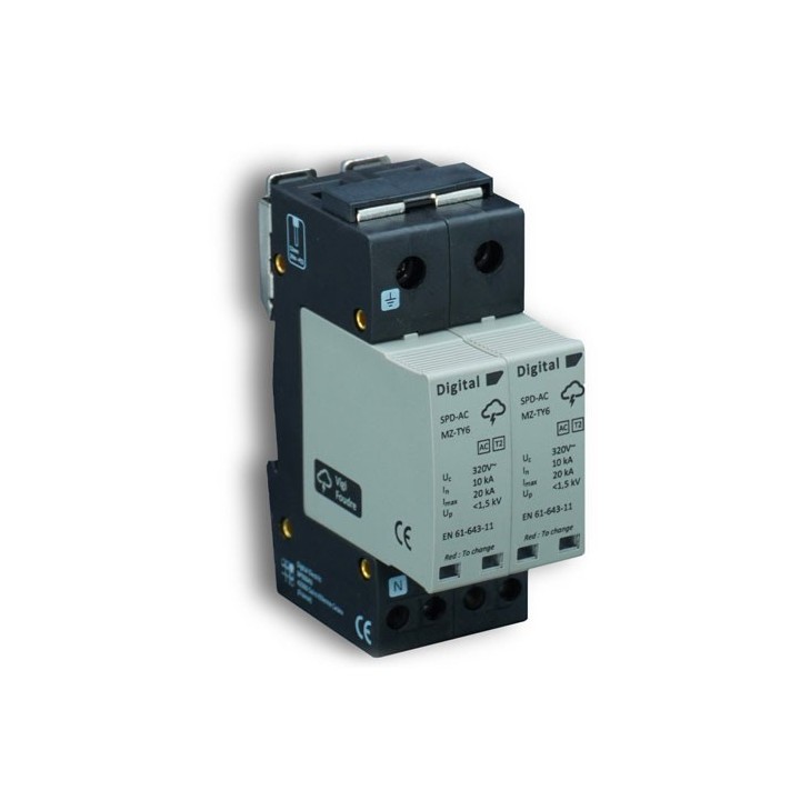 Digital Electric - Parafoudre Compact 3Ph+N/Imax 20kA/Type II - Réf : 08242