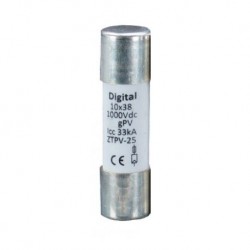 Digital Electric - Fusible 10x38 gPV 2A 1000 Vdc - Réf : 02622