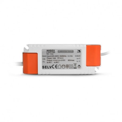 Miidex Lighting - Plafonnier LED 295 x 295 18W blanc 4000°k - Réf : 7763
