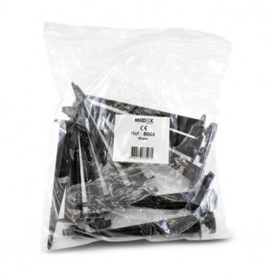 Miidex Lighting - Piquet de Fixation Projecteur - Alu Noir - Sachet de 10 - Réf : 8000