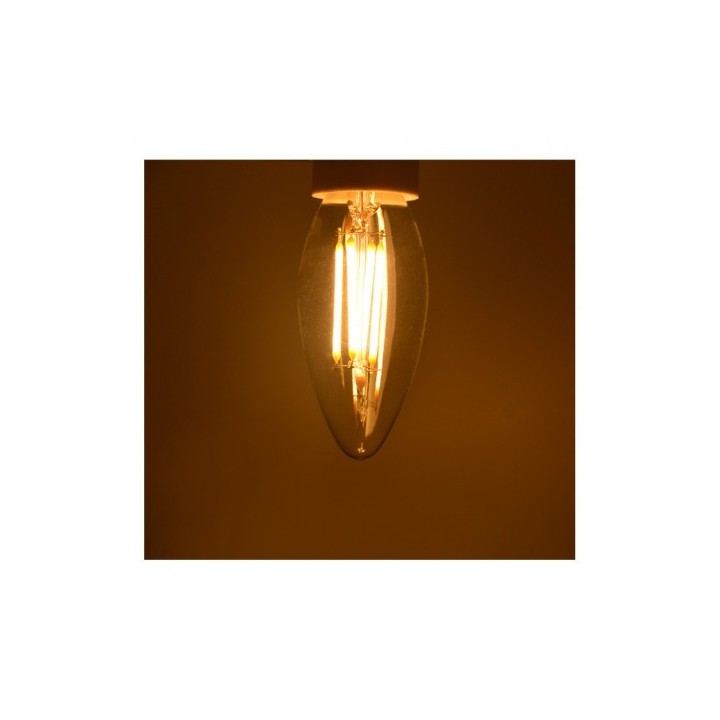 Miidex Lighting - Ampoule LED E14 Filament Flamme 4W 4000K - Réf : 100819