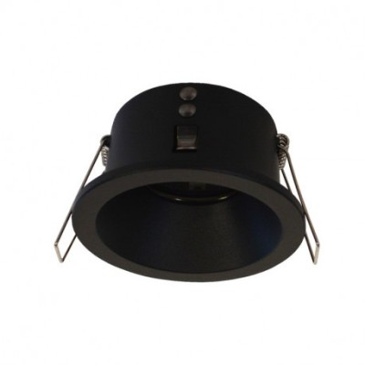 Miidex Lighting - Support de spot BBC Rond Basse Luminance noir Ø85mm IP65 - Réf : 77240