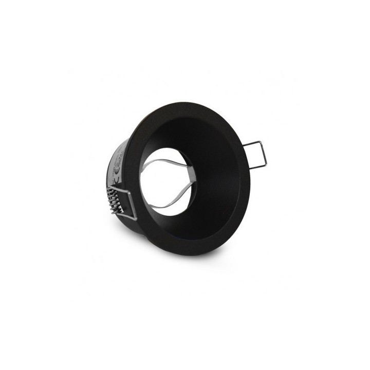 Miidex Lighting - Support de spot BBC Rond Basse Luminance noir Ø85mm IP65 - Réf : 77240
