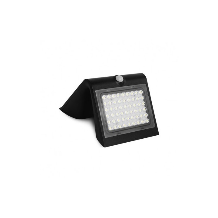 Miidex Lighting - Applique murale LED solaire 4W 4000°k noir boite - Réf : 70475