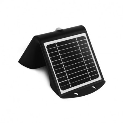 Miidex Lighting - Applique murale LED solaire 4W 4000°k noir boite - Réf : 70475