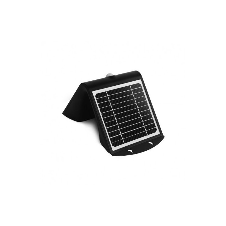 Miidex Lighting - Applique murale LED solaire 4W 4000°k noir boite - Réf : 70475