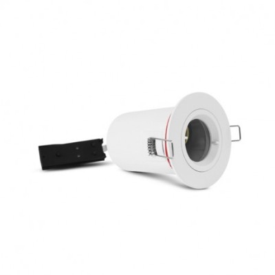 Miidex Lighting - Support plafond BBC Rond Blanc avec douille automatique Ø90 mm - Réf : 77184