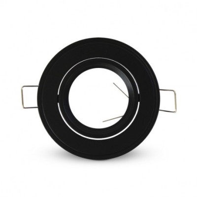Miidex Lighting - Support plafond Rond Orientable Noir Ø86 mm - Réf : 77010