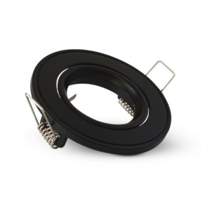 Miidex Lighting - Support plafond Rond Orientable Noir Ø86 mm - Réf : 77010