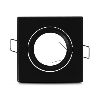Miidex Lighting - Support plafond Carré Orientable Noir 83 mm - Réf : 77060