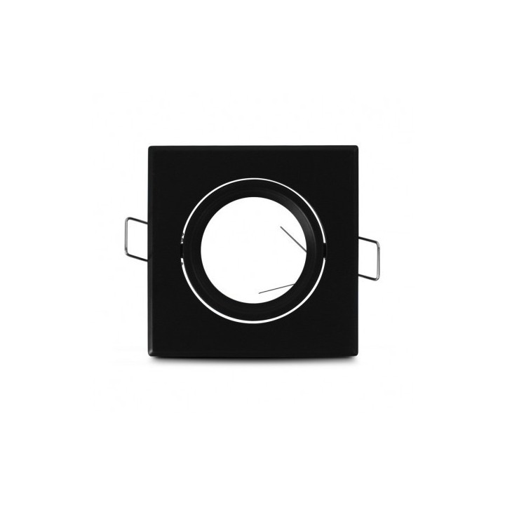 Miidex Lighting - Support plafond Carré Orientable Noir 83 mm - Réf : 77060