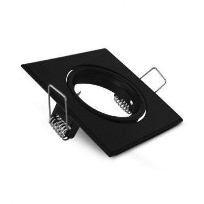 Miidex Lighting - Support plafond Carré Orientable Noir 83 mm - Réf : 77060