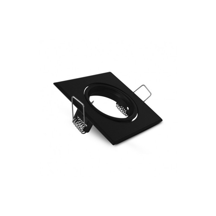 Miidex Lighting - Support plafond Carré Orientable Noir 83 mm - Réf : 77060