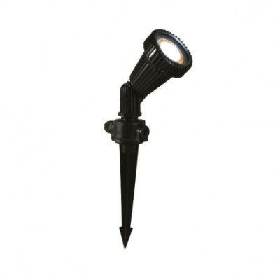 Miidex Lighting - Projecteur Piquet (sans ampoule) 230V GU10 Noir IP54 - Réf : 702840