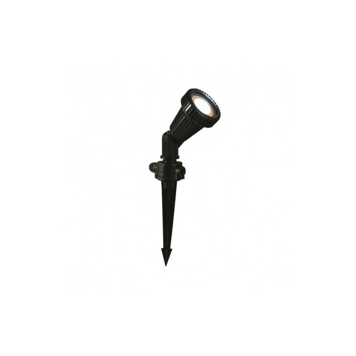 Miidex Lighting - Projecteur Piquet (sans ampoule) 230V GU10 Noir IP54 - Réf : 702840