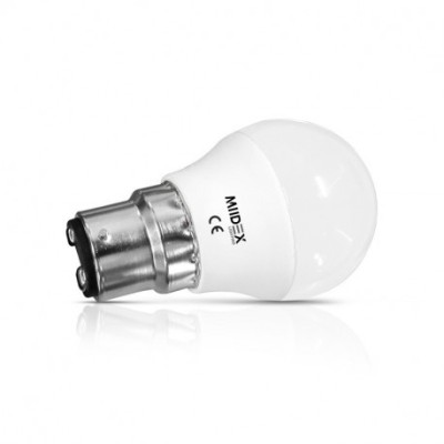 Miidex Lighting - Ampoule LED B22 Bulb G45 6W 4000K - Réf : 74863