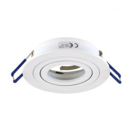 Miidex Lighting - Support plafond Rond Blanc Orientable Ø92 mm - Réf : 77141