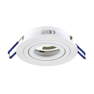 Miidex Lighting - Support plafond Rond Blanc Orientable Ø92 mm - Réf : 77141
